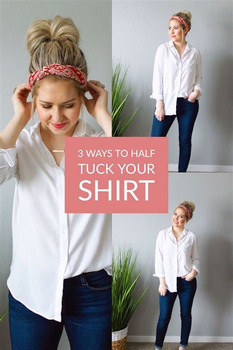 how to half tuck shirts.